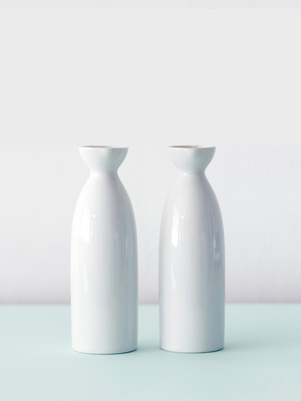 deux vases en porcelaine, couleur couleur blac