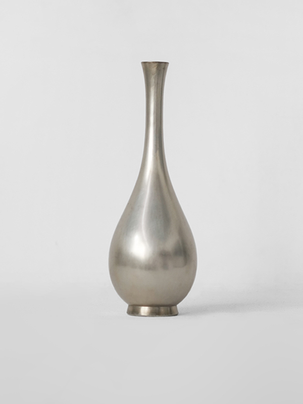 vase moderne en porcelaine, couleur métallique blanc
