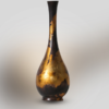 vase moderne en porcelaine, couleur noir/doré